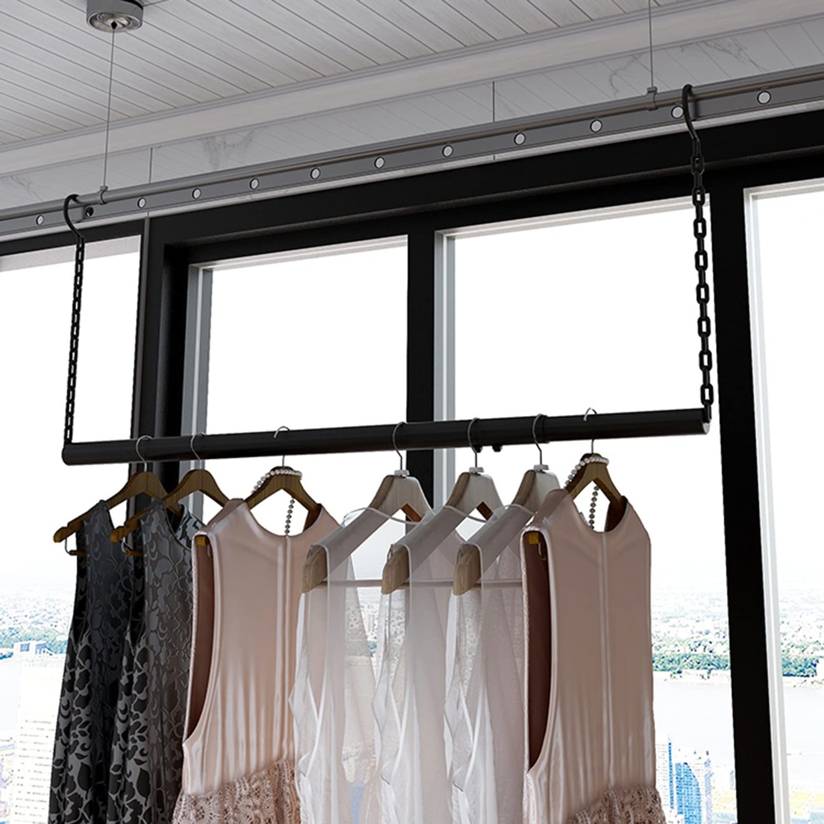 In Hoogte Verstelbare Plafondkleding Hangende Rekken, Creatieve