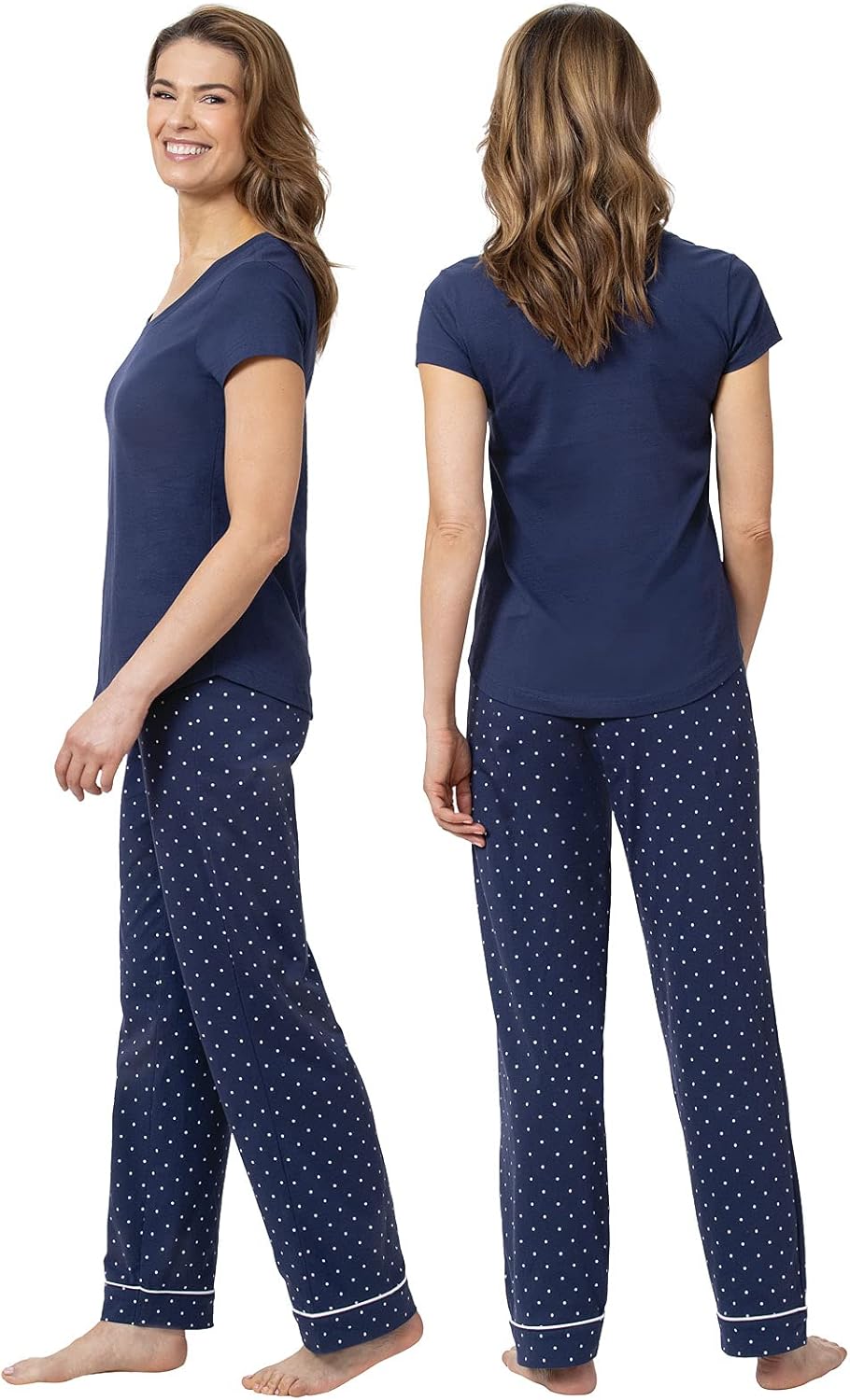 PajamaGram PJs For Women Set - Women Pajamas, Short Sleeve, 100% Cotton - Image 3