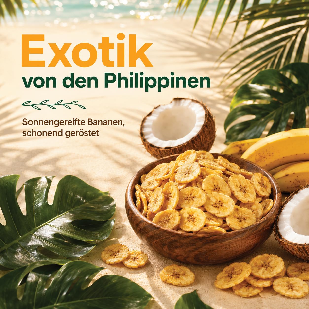 GiDeli Bananenchips Getrocknet 4x5kg - Knusprige Banana Chips aus sonnengereiften Früchten der Philippinen - In Kokosöl veredelt & ohne Palmöl - Dried Banana für Müsli, Joghurt & als Snack