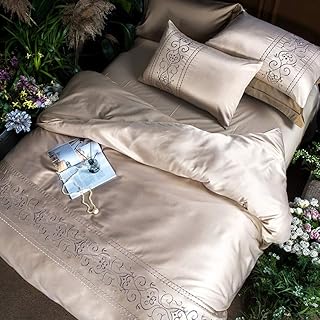yaonuli Set di Ricami in Tinta Unita in Puro Cotone Lavato a Quattro Pezzi Set di Quattro Pezzi in Cotone a Uffet 2.0 m Letto 220 * 240 cm