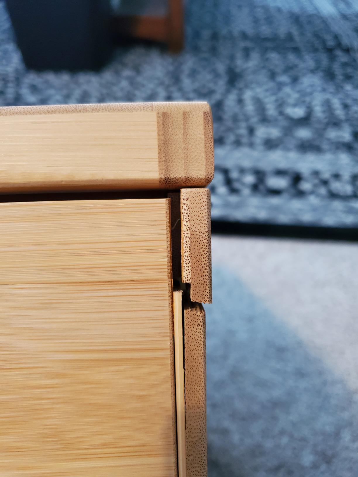 BIRDROCK HOME Bamboo Rolling File Storage Organizer Box with Lid Office Products