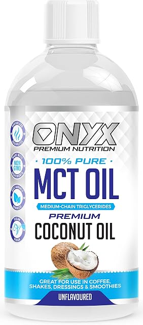 Onyx MCT Oil 500ml High Potency C8 & C10 Premium Coconut Oil Ketones Booster - Suitable for Ketogenic, Paleo, Vegan & Low Carb Diet (UNFLAVOURED)