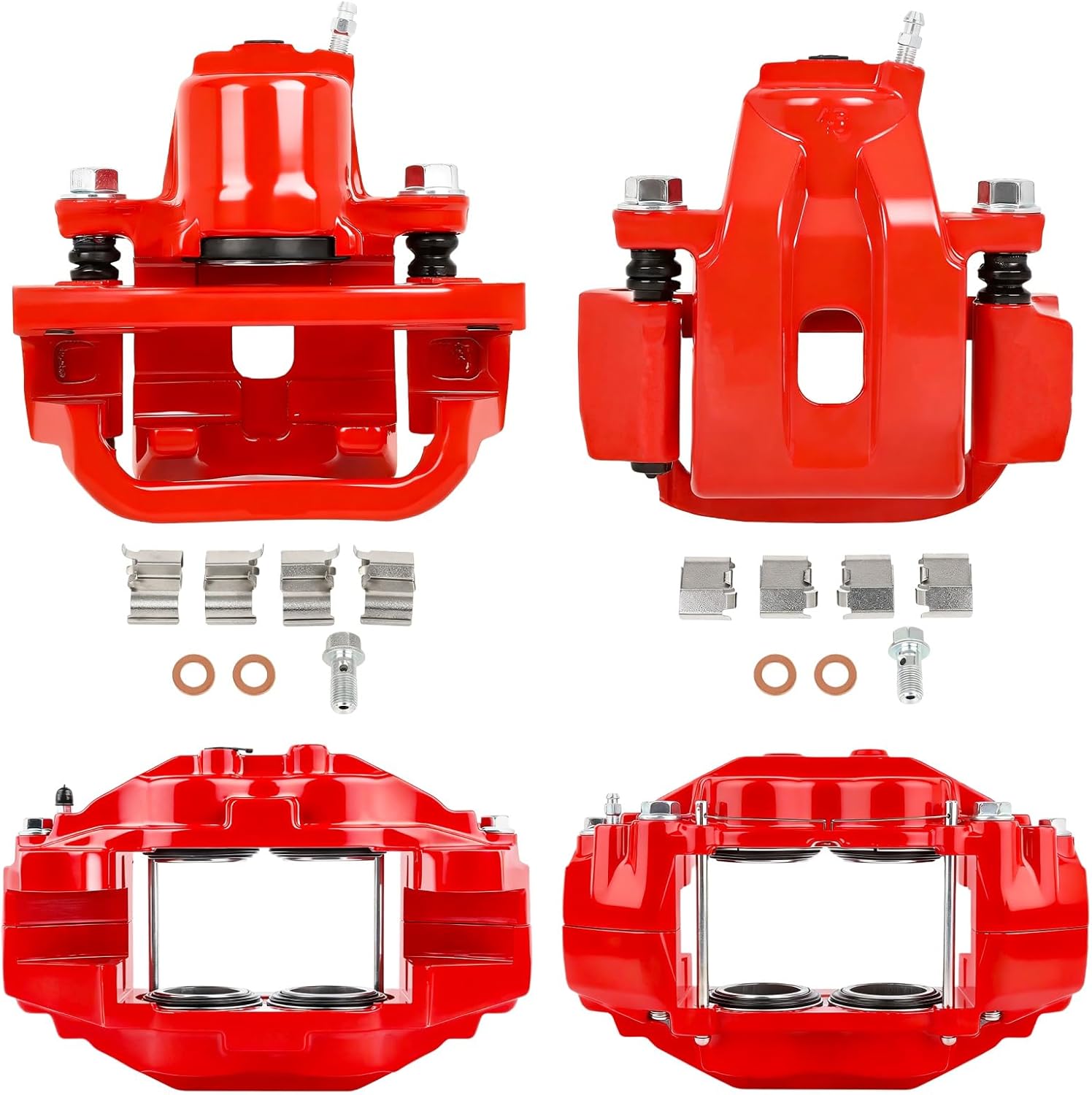 SCITOO Front Rear(Left+Right) Brake Calipers 19B3277 19B3276 19-3274 19-3275 Compatible For Toyota For Sequoia 2008-2017 For Toyota For Tundra 2007-2017