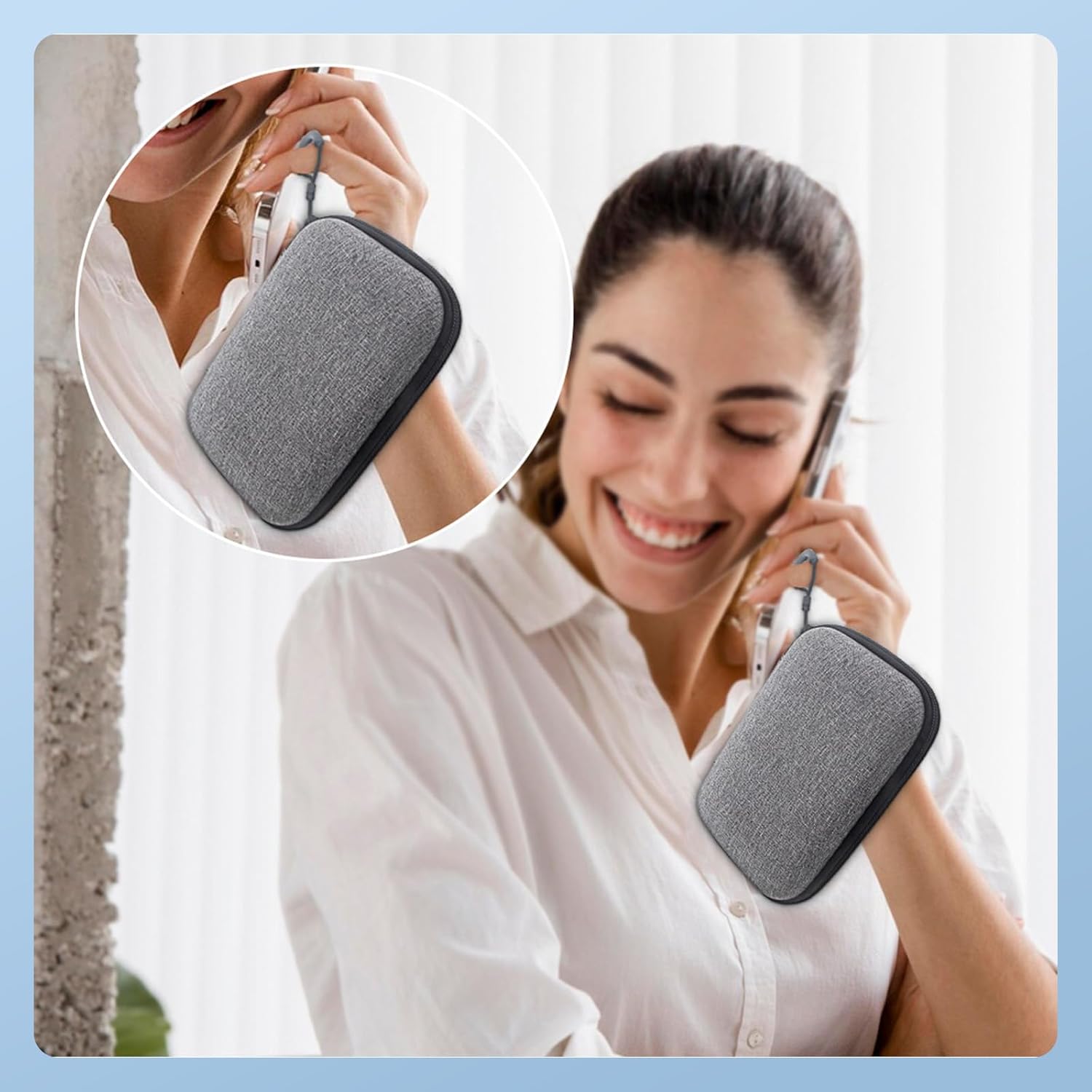 Travel Case Compatible with Plaud Notepin Ai Wearable Voice Device and Charging Dock Accessories,Shockproof Water Resistant Portable Lightweight Plaud NotePin Storage Bag (Includes Case Only) image 5 of 6 B0DSZLNKFQ