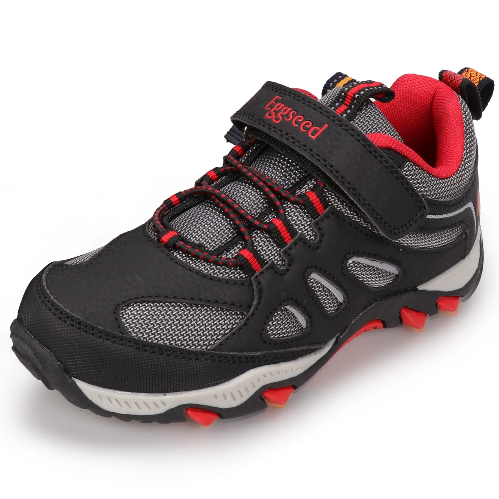 UOVO Boys Trainers Kids Walking Shoes Low-Top Sneakers Children Waterproof Trekking Hiking Footwear Running Shoes Black Blue Gray Size 9 UK Child to 5.5 UK — view 16