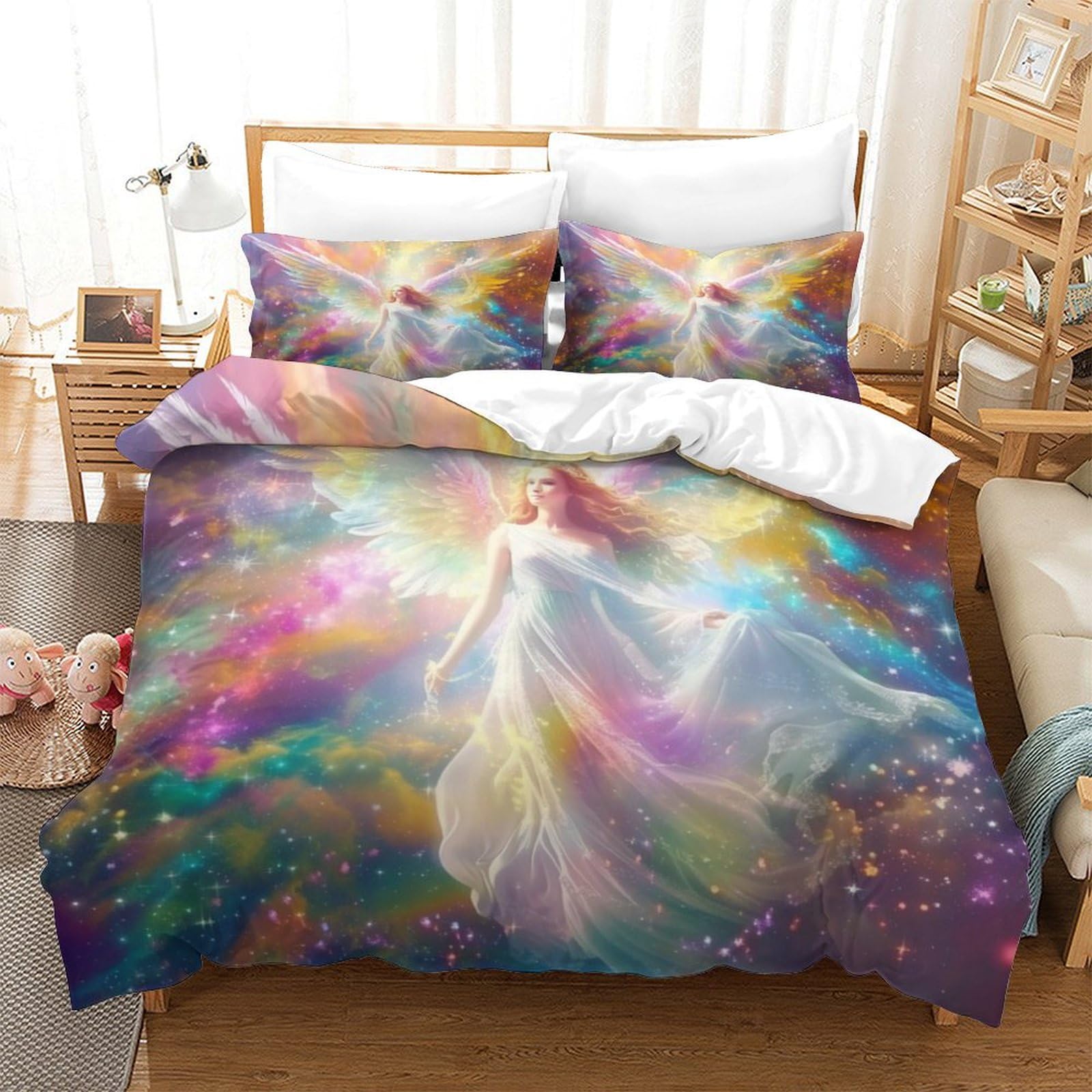 Parure de lit hypoallergénique microfibre 140x200 protégeant des allergies de nuit
