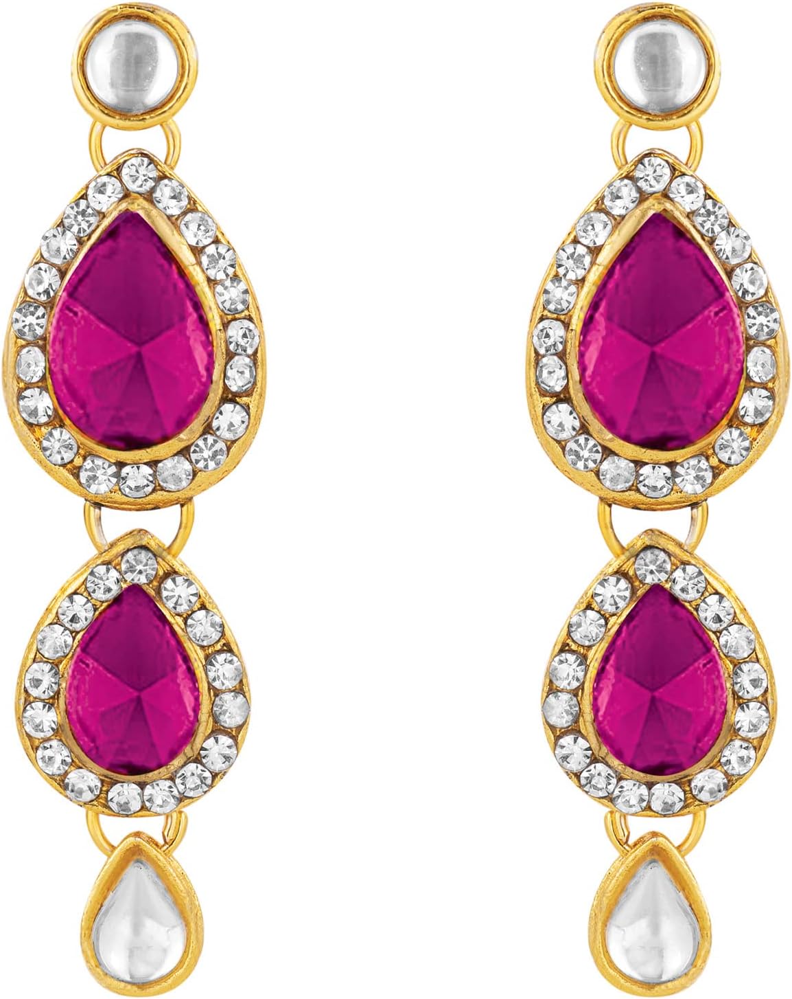 Aheli Traditional Kundan Long Necklace Bharatanatyam jewellery set with Earring Maang Tikka Gift for Women