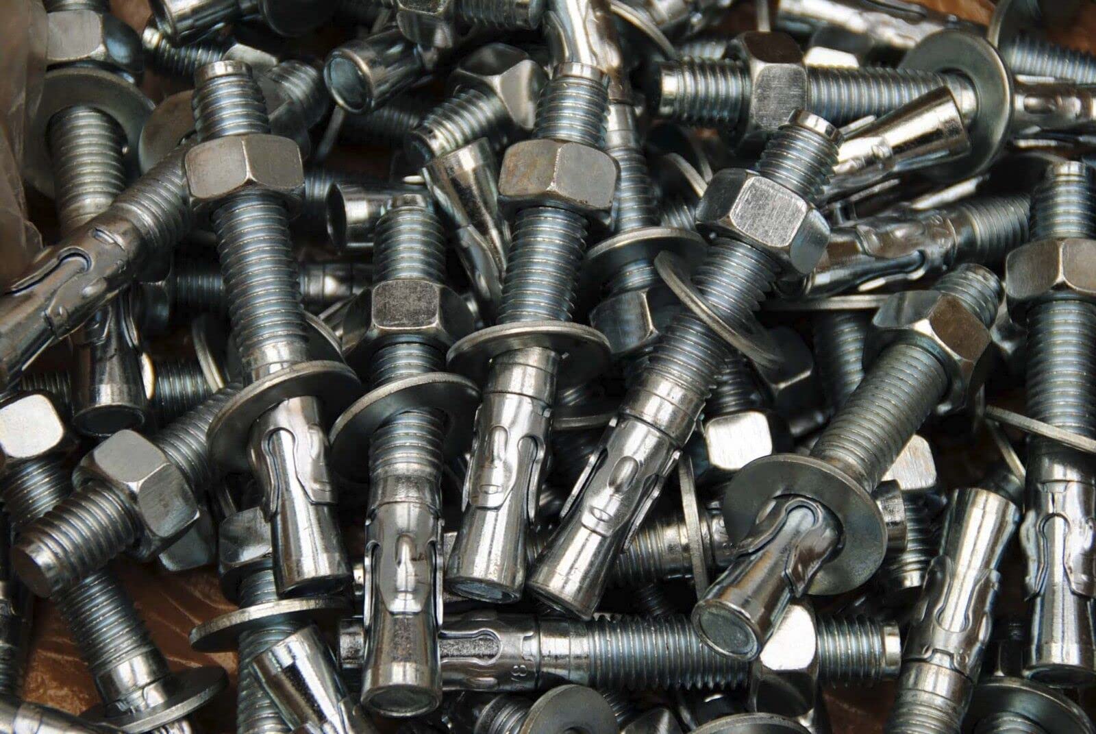 10 PCS Concrete Wedge Anchor Bolts 5/8 x 4-1/2 Includes Nuts & Washers for DIY Real Men