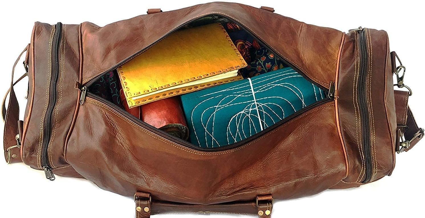 Viaje de Cuero, Bolso Week-End de Cuero Impermeable Bolso Deportivo Gran Formato para Hombre y Mujer - Marrón, marrón, extra-large, bolsa de viaje