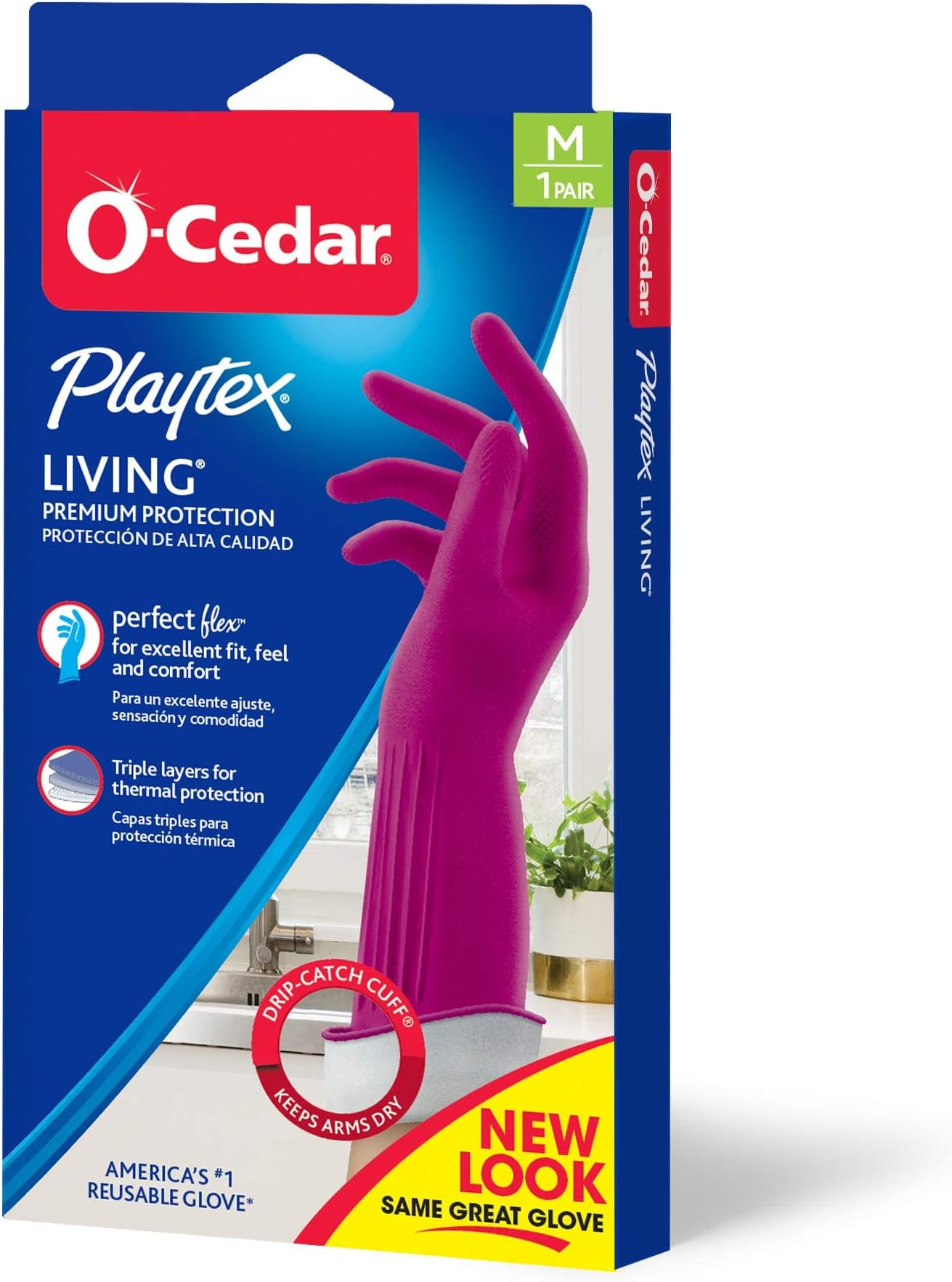 Living Drip-Catch Cuff Gloves, Medium 1 Pair (Pack of 1)