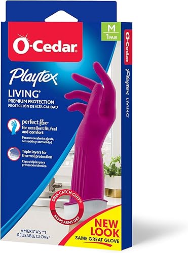 Miniatura 8 de PLAYTEX Living - Guantes de limpieza de goma reutilizables, el color puede variar (tamaño pequeño, paquete de 4)