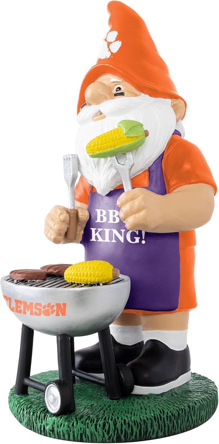 FOCO NCAA Unisex-Adult NCAA College Team Logo Grill Garden Statue Outdoor Gnome 10"