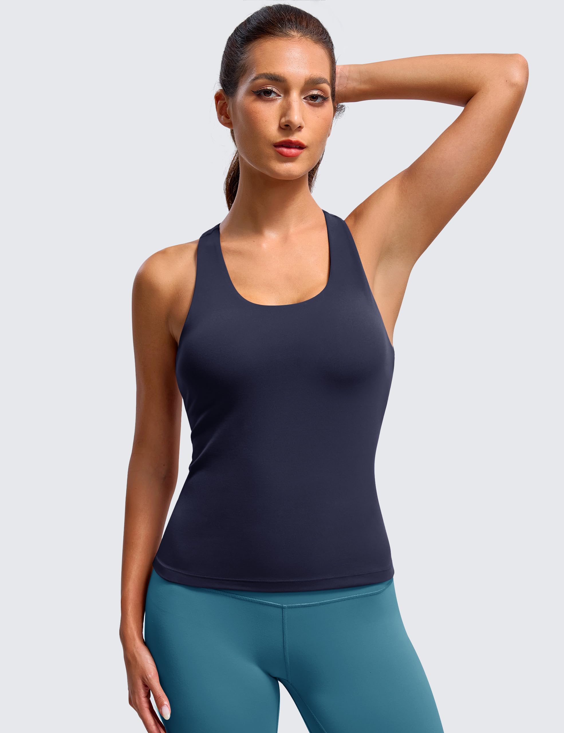 BAYDI Clouduxi - Camiseta de tirantes para yoga, con sujetador integrado