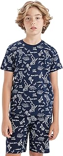 DeFacto Boys Regular Fit Crew Neck Short SleeveHomewear Knitted Pyjamas C5502A8 Knitted Pyjamas