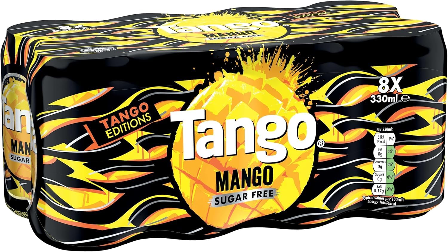 Tango Mango Sugar Free Carbonated Soft Drink With Bold Mango