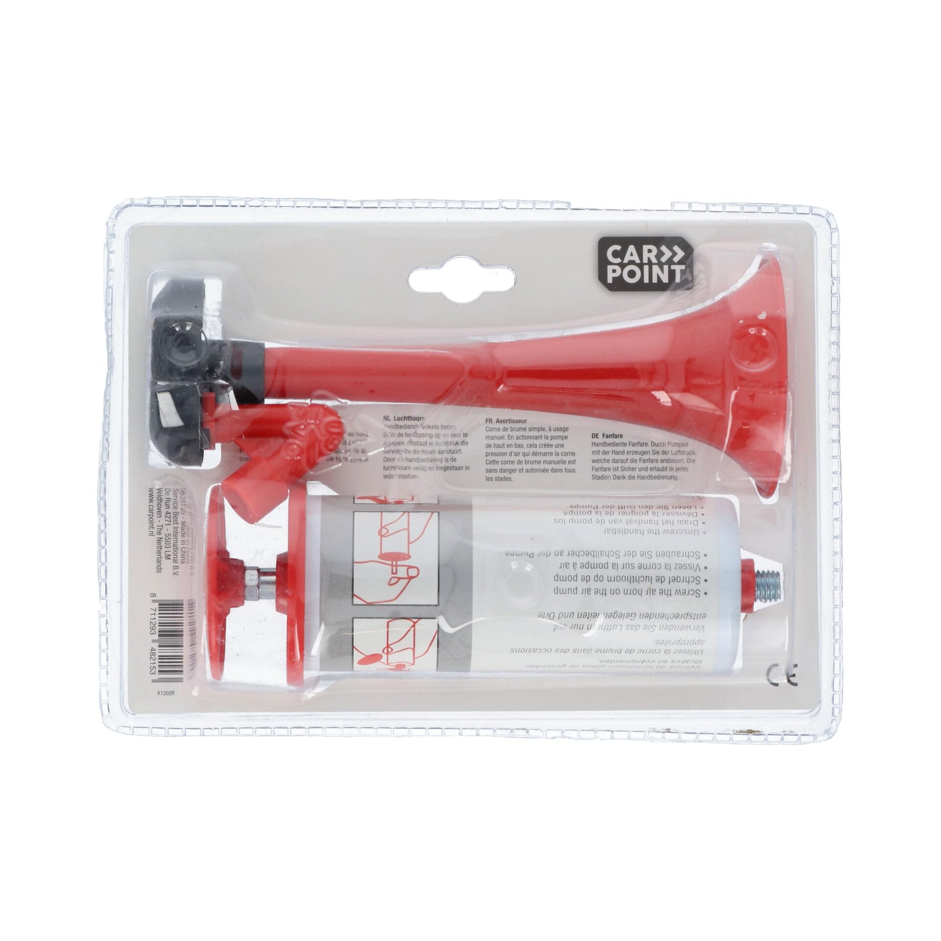 CARPOINT 0524735 Tromba manuale (azionato con la mano) manuale (azionato con la mano) Rosso