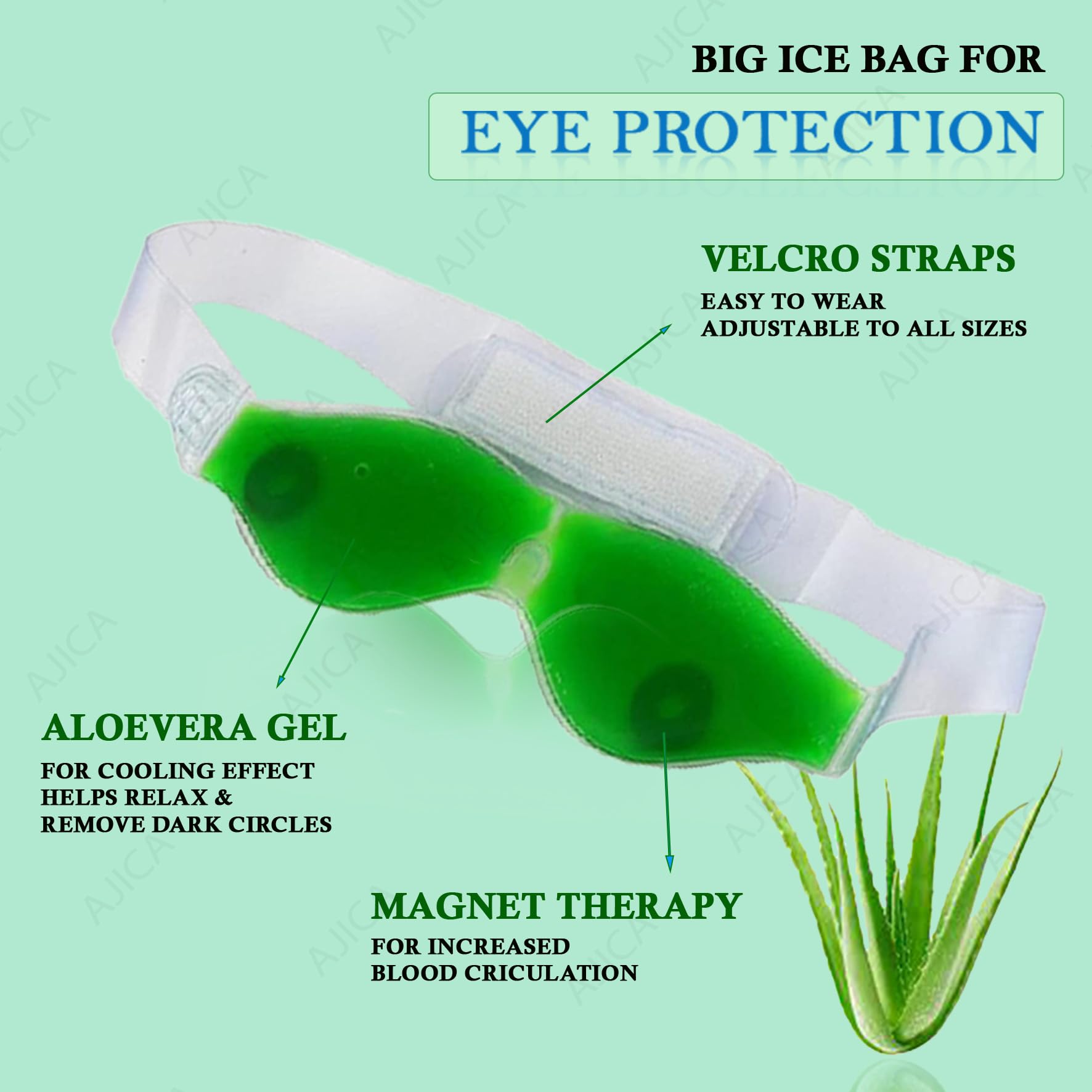 Aloe Vera Cool Gel Eye Mask Summer Ice Cooling Sleeping Mask for Eye Patches Remove Dark Circles Fatigue Cool Eyes Patch Pads Eye Care (Blue Aloe Mask, Pack of 1) — Amazon image 4