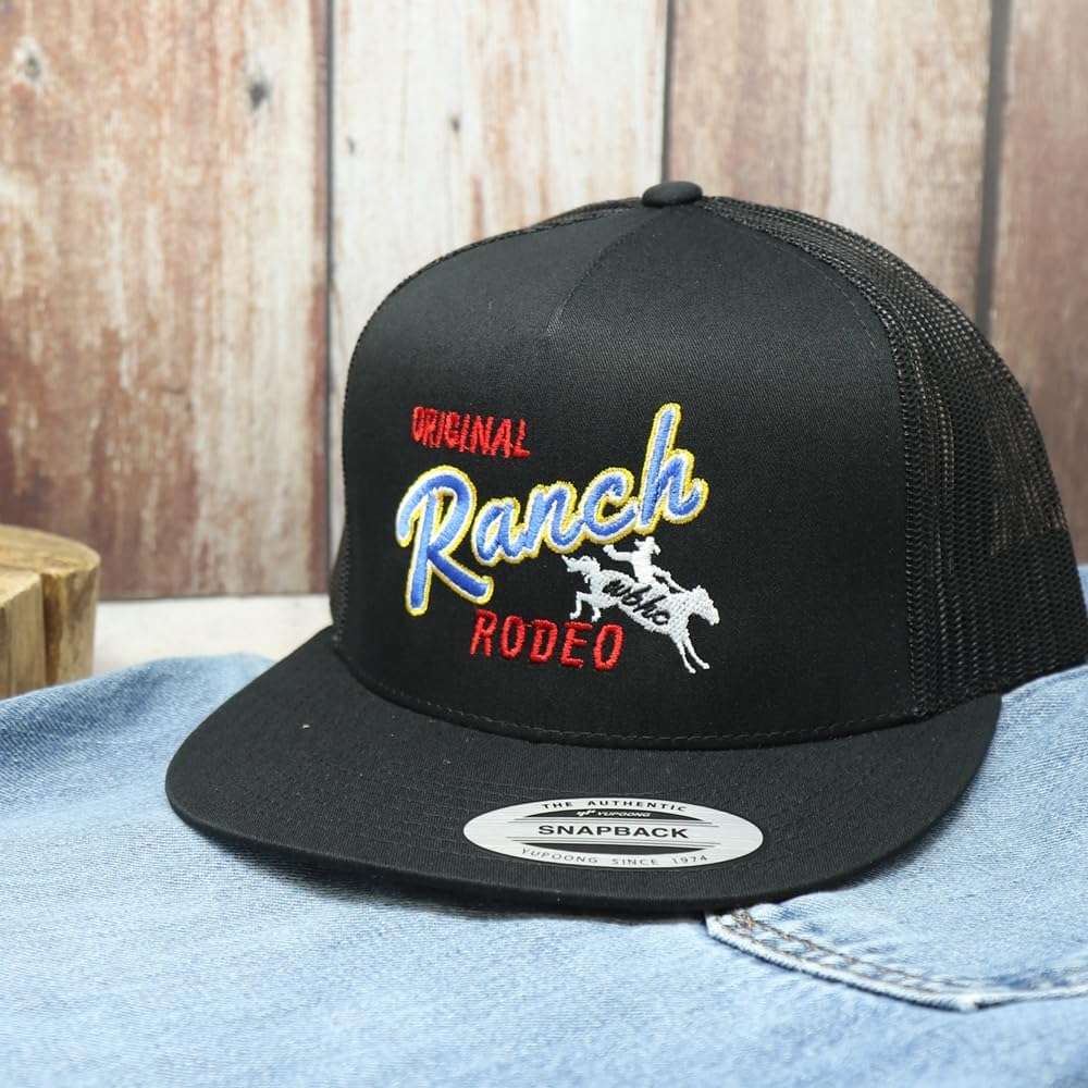 WHISKEY BENT HAT CO. Original Ranch Rodeo Adjustable Meshback Trucker Snapback Hats - Image 4