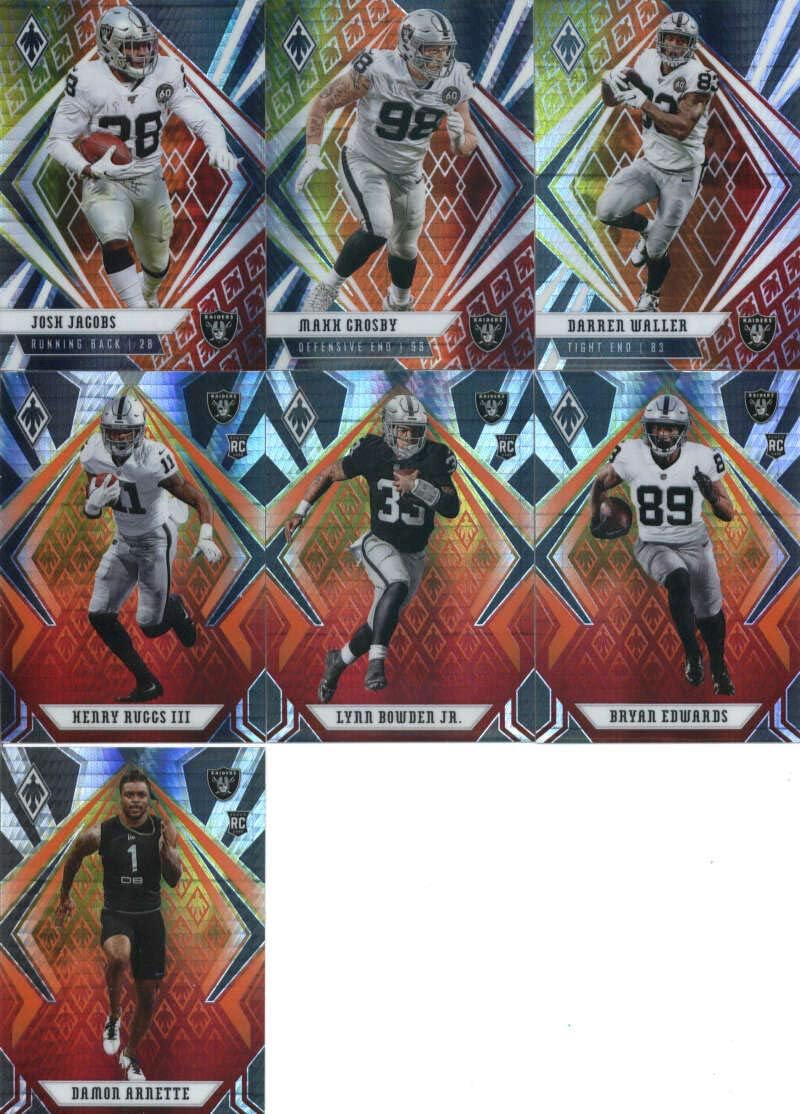 2020 Phoenix Fire Burst Las Vegas Raiders Team Set of 7