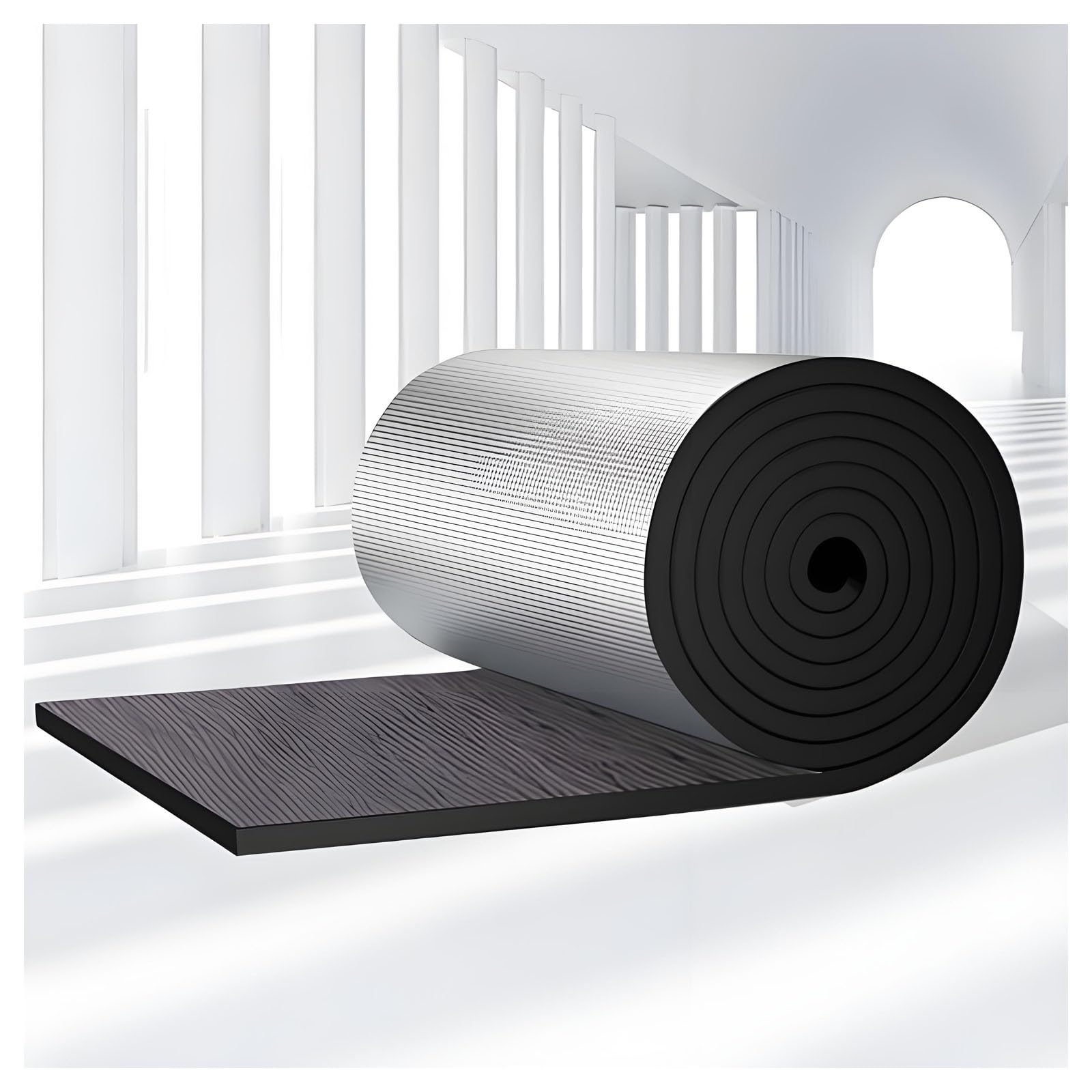 Zxcvasdf 5Mm(Thk) Heat Sound Deadening Insulation Mat,Self-Adhesive Insulating Mats,Car Sound Deadening Material Mat,Auto Audio Deadener Foam For Hood Engine Roof Trunk