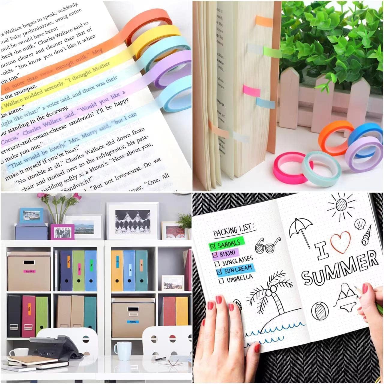 Morandi Highlighter Tape Strips: Transparent Book Annotation Tabs - View #10