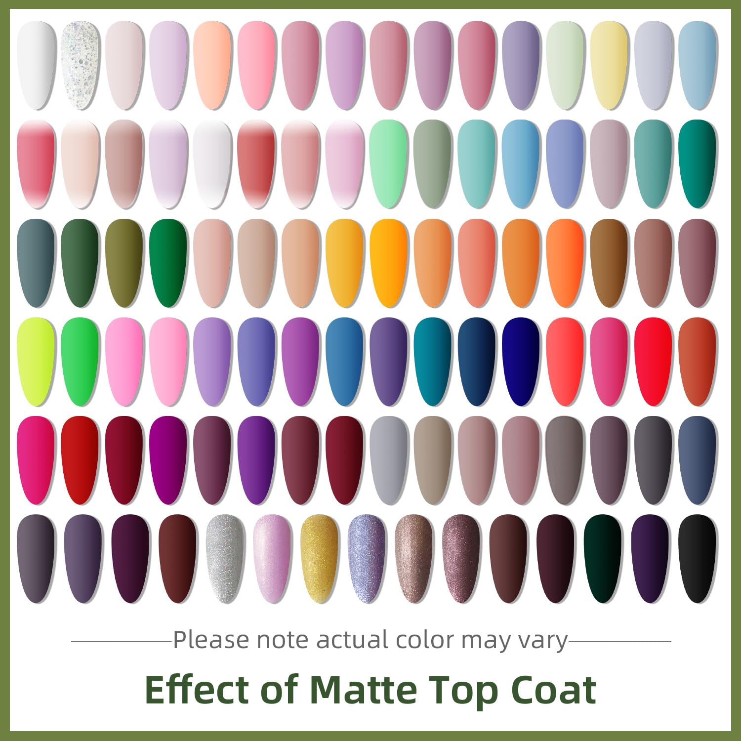 JODSONE 100 PCS Gel Nail Polish Kit No Wipe Soak off Base Coat and Matte Glossy Top Coat Gel Polish Collections for Salon and Home DIY Use