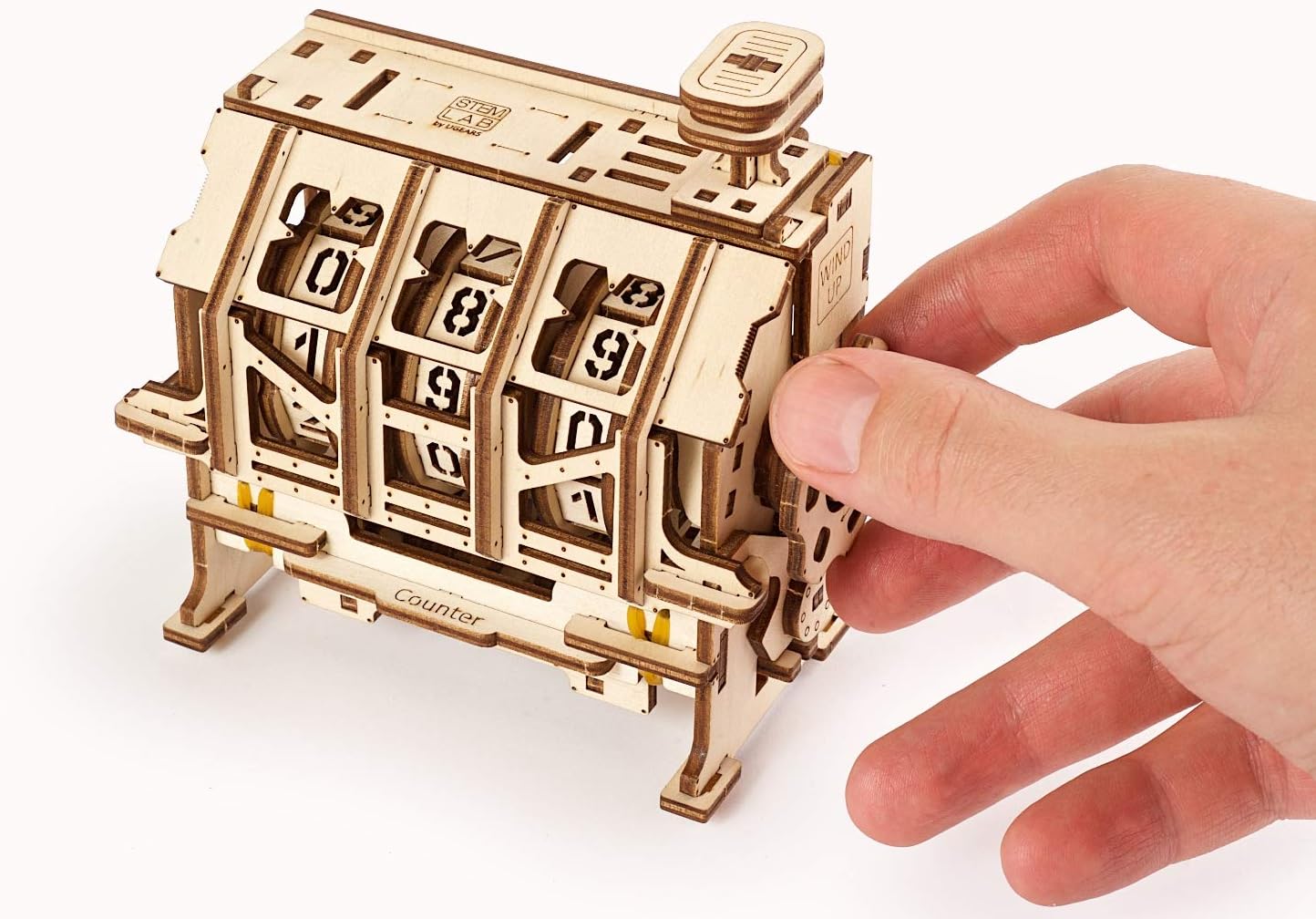 UGEARS STEM Lab Math Series - Unique Educational and Engineering 3D Puzzles with App (Counter)