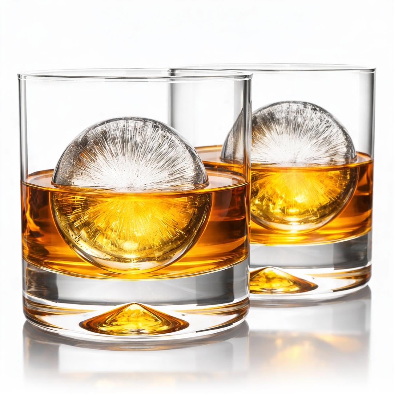 Mofado. Crystal Old Fashioned Whiskey Glasses - 10oz (Set of 4) - Perfect Wei...