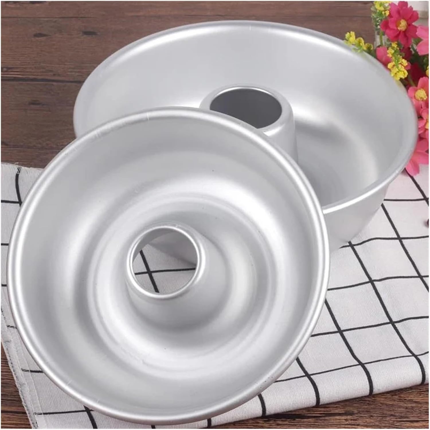 Aluminum Ring Cake Tin For Baking Small/Lager/Giant Donut Non Stick Savarin Mold Pan(H02)