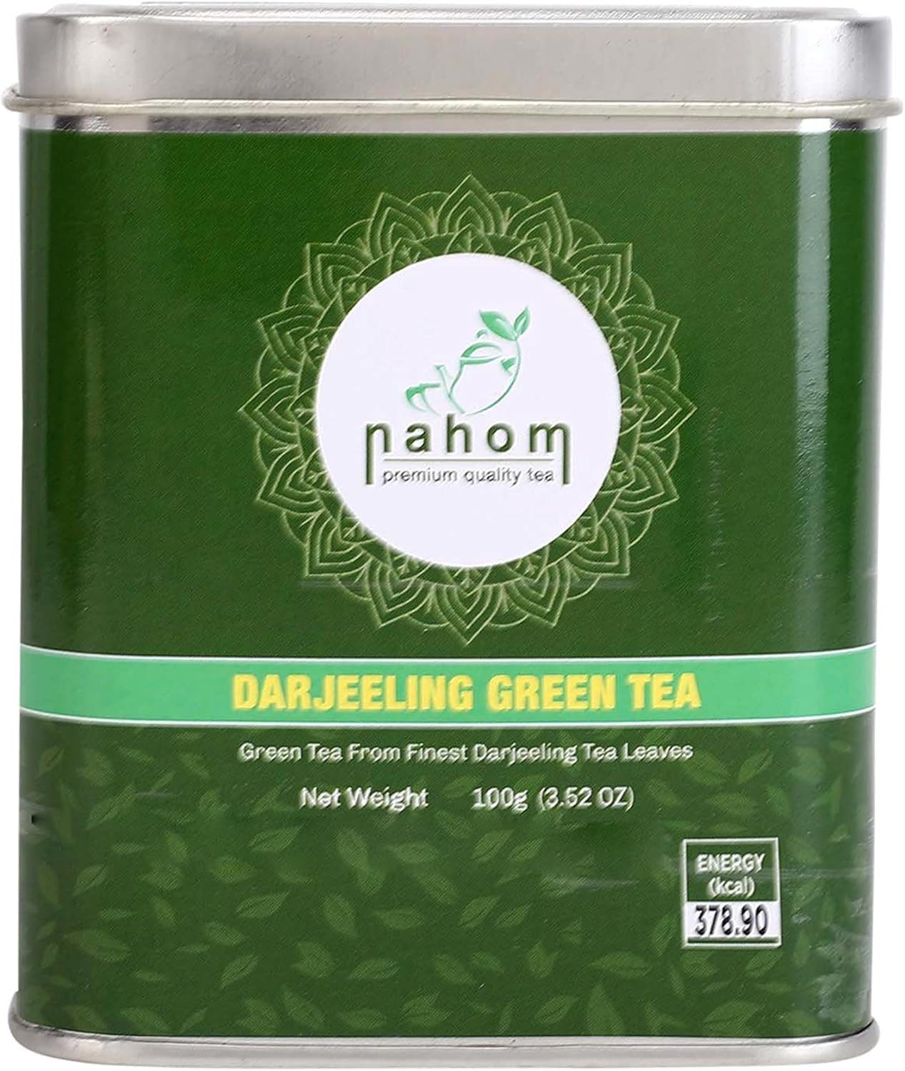 Darjeeling Green Tea Loose Leaf (50 Cups) | Pure Green Tea Leaves | RICH ANTI-OXIDANTS | Natural Detox Tea | Brew as Hot Tea or Iced Tea | 3.53oz / 100g TIN