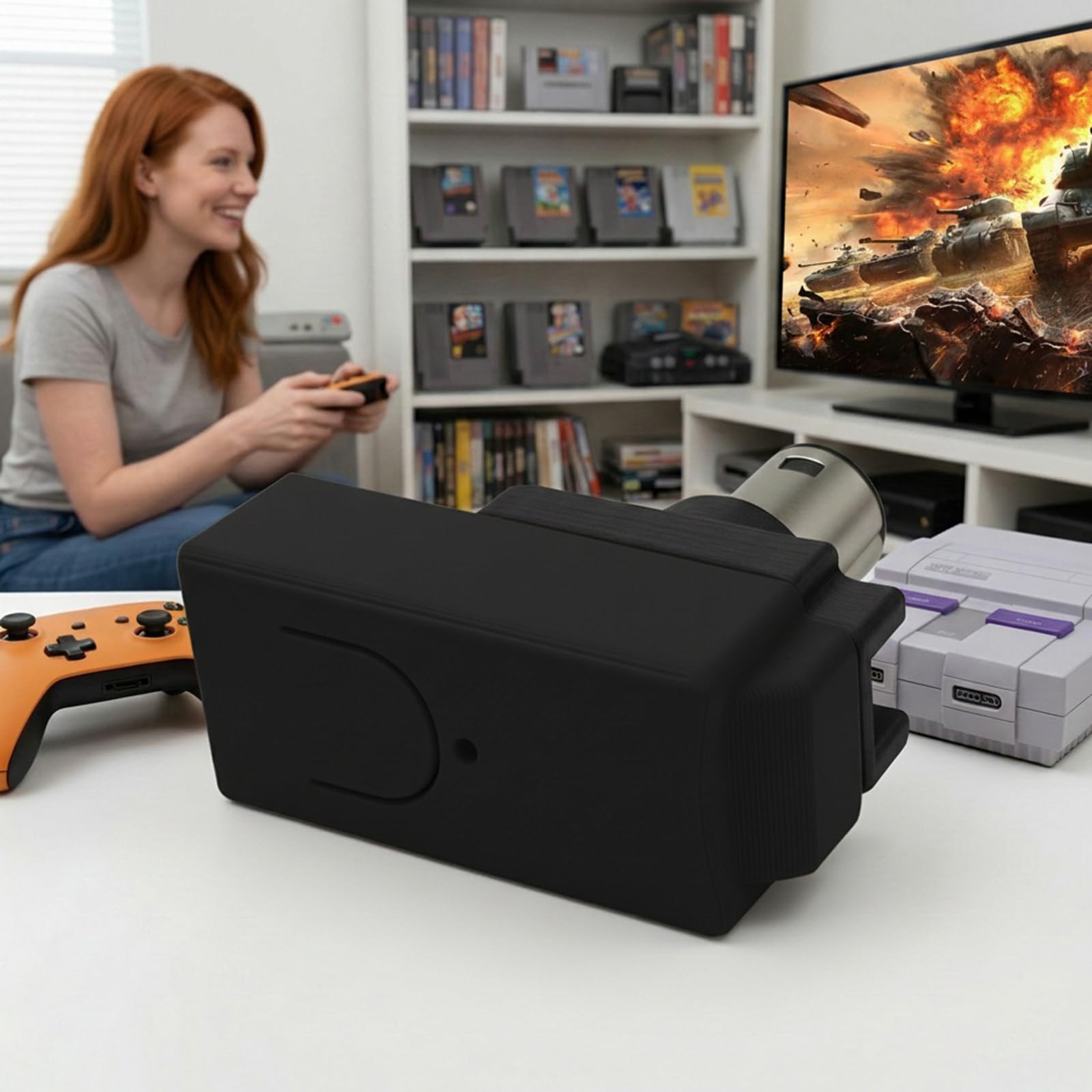 BT Controller Kabelloser Adapter für Game mit Empfänger Low Latency, kompatibel mit Wave Bird Controller