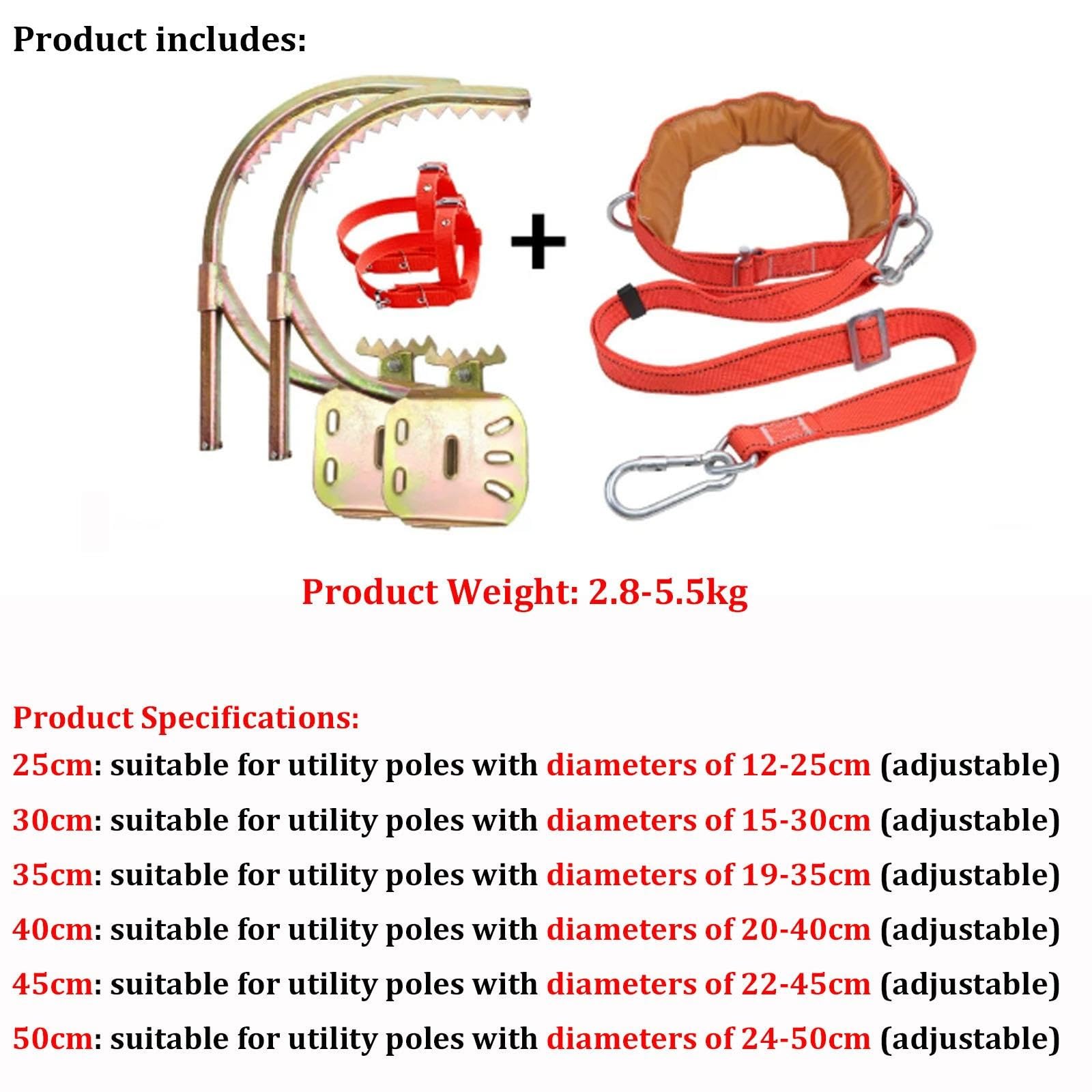 Crampons Professionnels pour l'élagage et l'entretien des Arbres et poteaux
