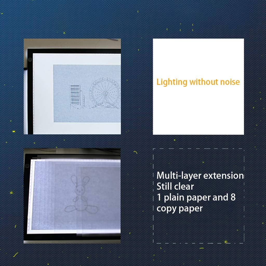Light Box Diamond Painting Led Light Pad Tracing for Drawing 3 File Dimming Ultra-Thin Artcraft Tracing Light Pad with Advanced Protective Film Artist Painting Sketch Des,A2