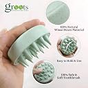 Groots Scalp Massager Shampoo Brush, Hair Scalp Scrubber, Scalp Exfoliator for Dandruff Removal, Soft Silicon Bristles, Prevents Hair Loss for Men, Women (premuim black) gallery image