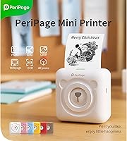 Vista 4 de Bisofice PeriPage Mini impresora, impresora térmica portátil para teléfono inteligente, mini impresora de calcomanías con Bluetooth inalámbrico