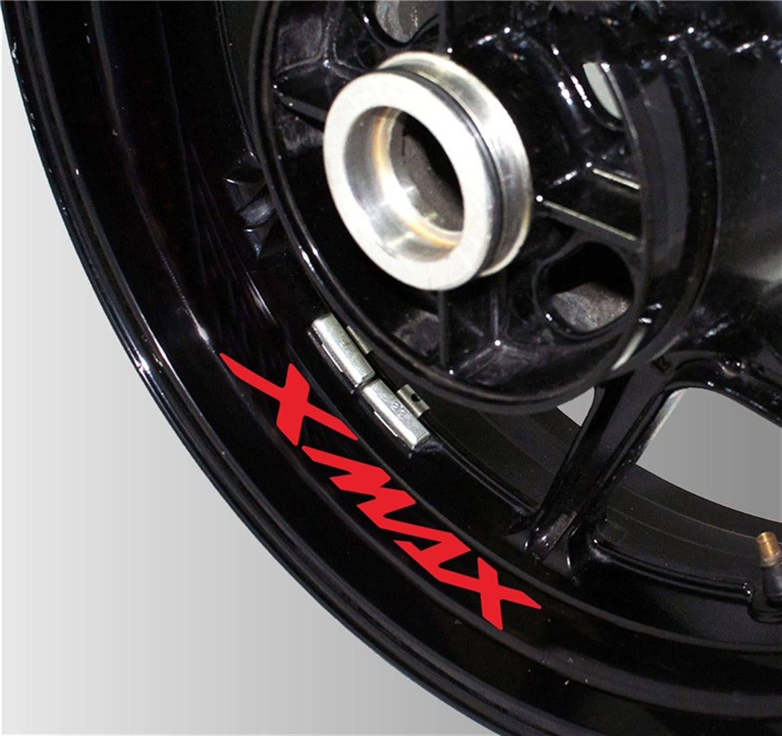 EPMANN Trottinette Autocollants De Moto Modifiés Accessoires De Roue Créatifs Personnalisés Autocollants Intérieurs Réfléchissants pour Xmax Autocollant Bord (Color : A)