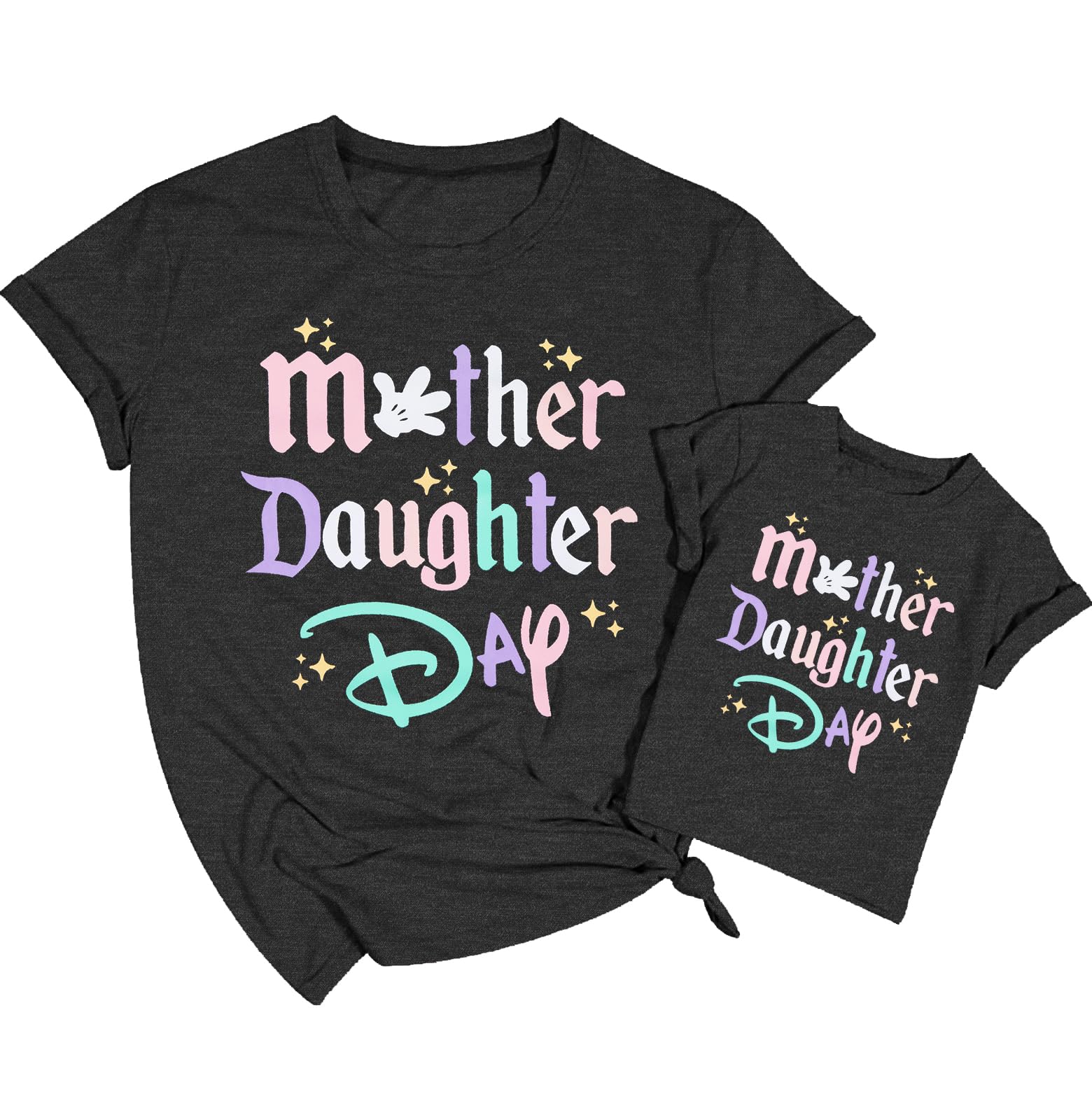 Mama and Mini Matching Outfits Mommy and Me Outfits Mom Daughter Matching Outfits Mother Baby Matching Short Sleeve Tee 18-24 Months Apricot