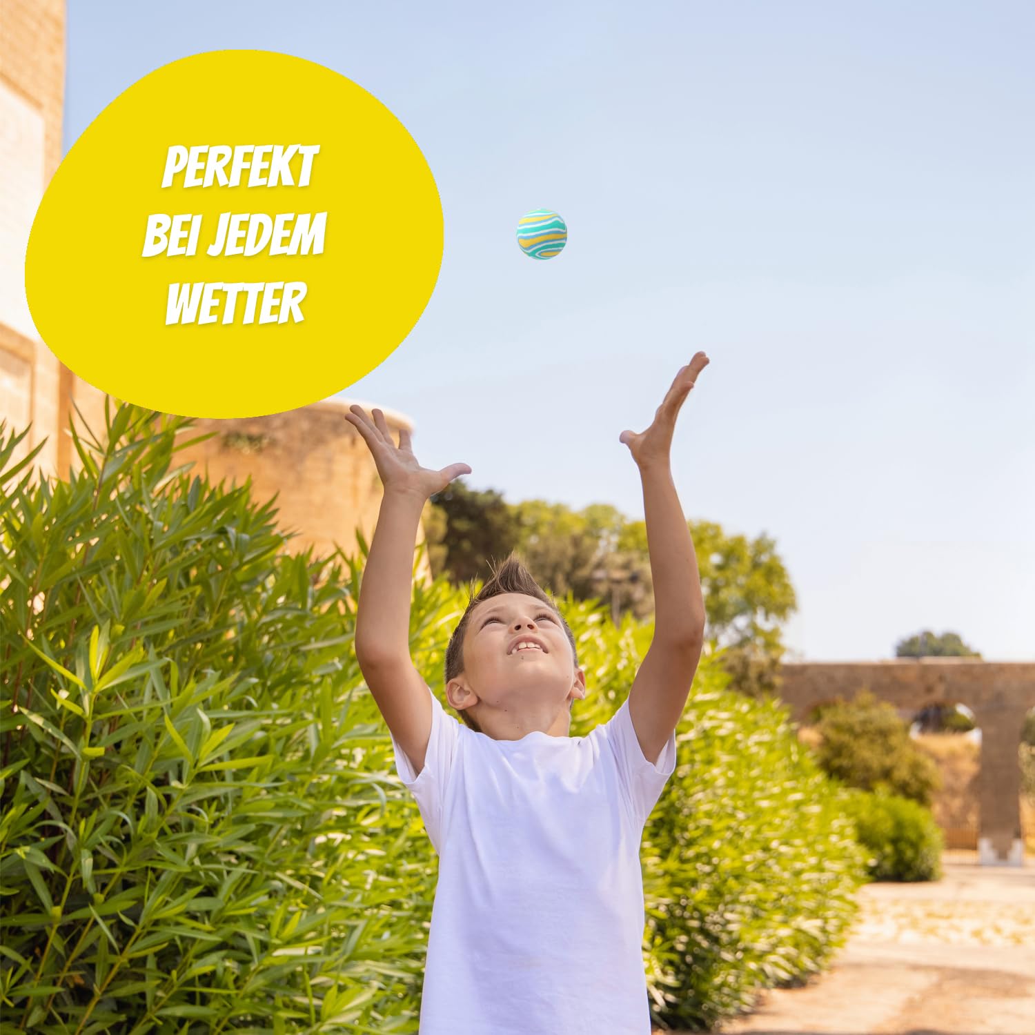Kleintober Zestaw premium Flummi I z pomysłami na gry, duża 35 mm, upominek na urodziny dziecka, piłka Jump Ball I Flummies dla dzieci I Springball I urodziny dziecka prezent dla gości