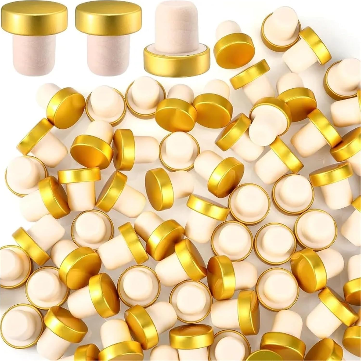 T Shaped Stoppers Cork Wine Bottle Reusable Sealing For Beer Bottles DIY Craft 12 24 36 48 100 Pcs(100pcs)