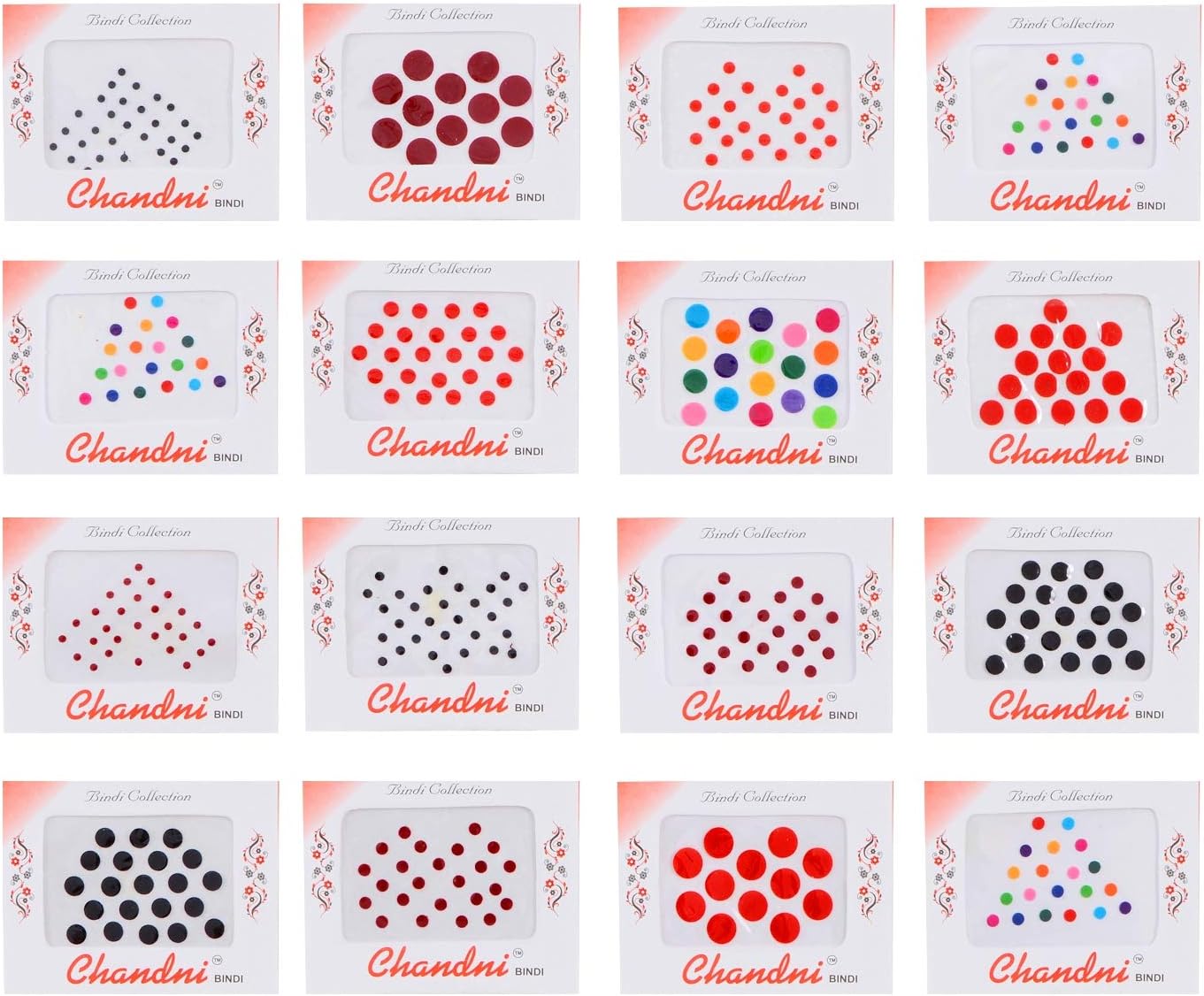 Premium Bindi Face gems tattoo Body Glitter(PACK OF 16) long Multicolored Tika Forehead stickers Jewelry Bindi AHB001