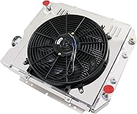 Vista 6 de CU251 Radiador de aluminio de 4 filas para Ford Falcon Mustang Comet Ranchero 1960-1966, para Mercury Comet 1961-1965, para Mustang V8 1965-1966