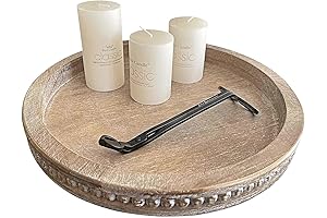 Round Wood Decorative Tray: A Rustic Touch for Your Space
