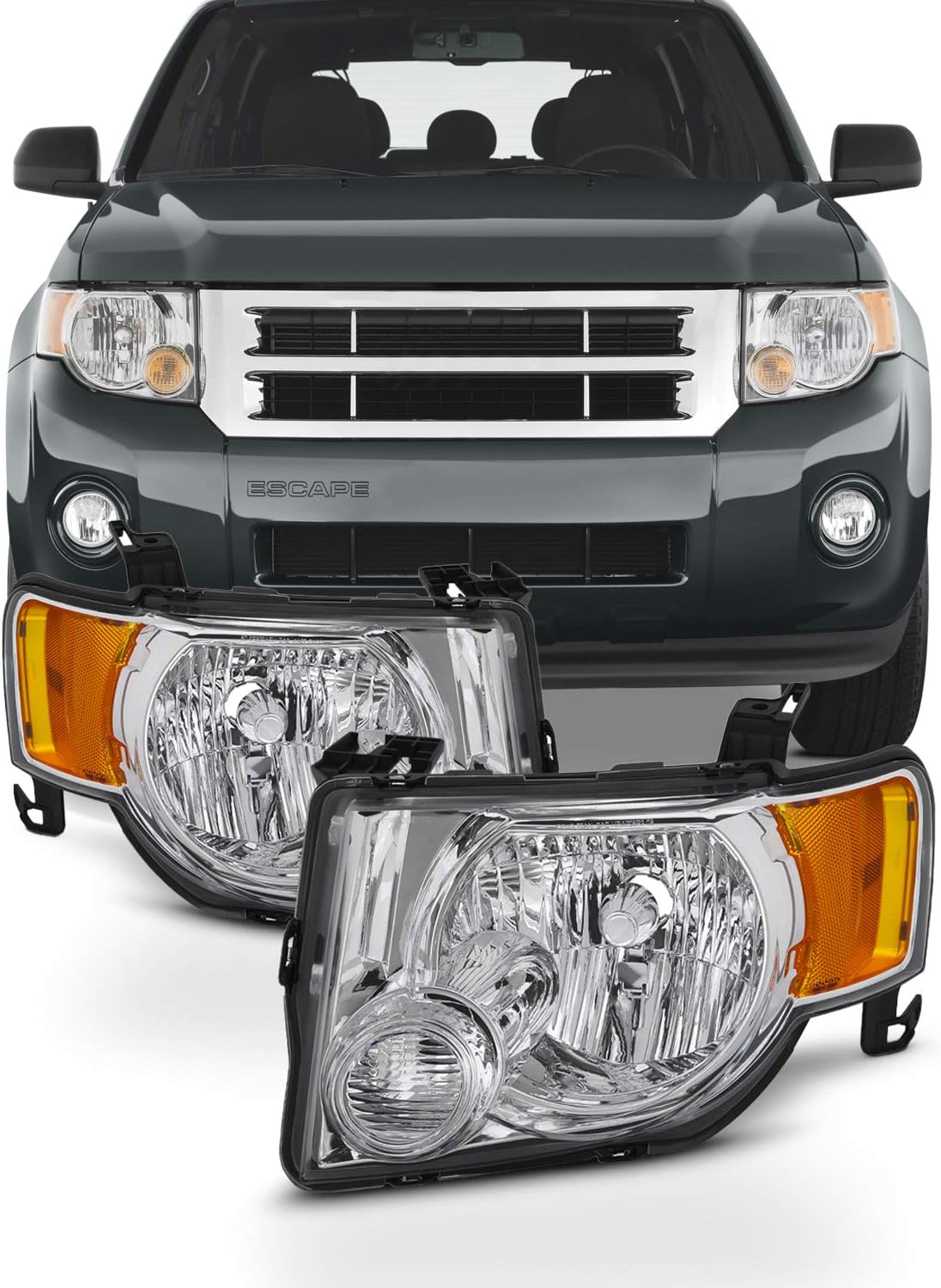 Headlight Right Passenger Side For 08 09 10 11 12 Ford Escape - Foto 6