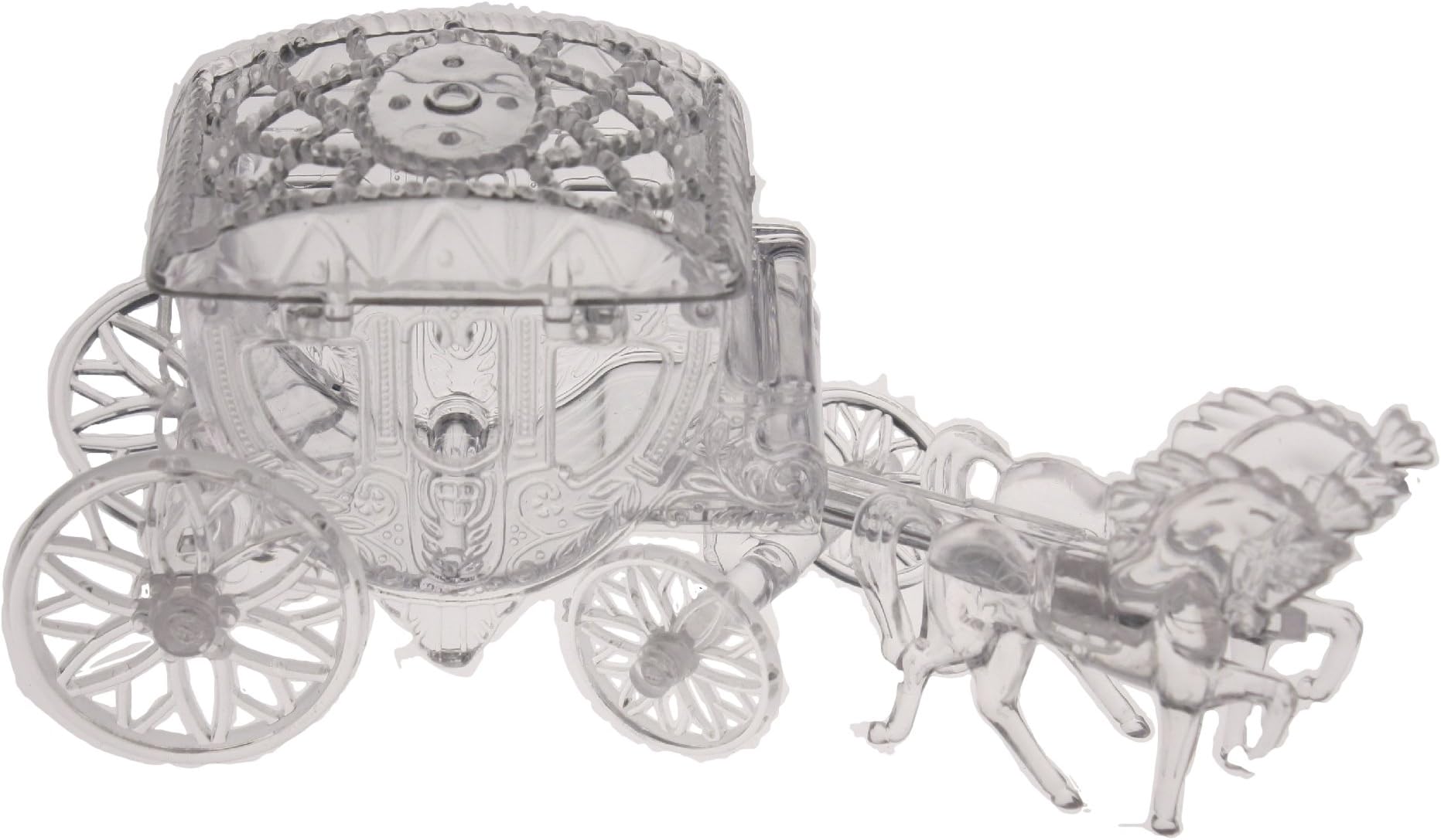 12 Cinderella Coach Wedding Carriage Favor Plastic - Clear
