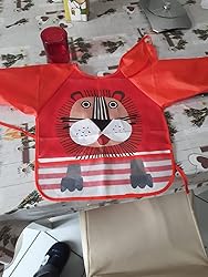 Oyolan Grembiule Pittura Impermeabile Per Bambini 1-14 Anni | Maniche Lunghe Con Tasca | Protezione Per Attività Creative E Cucina