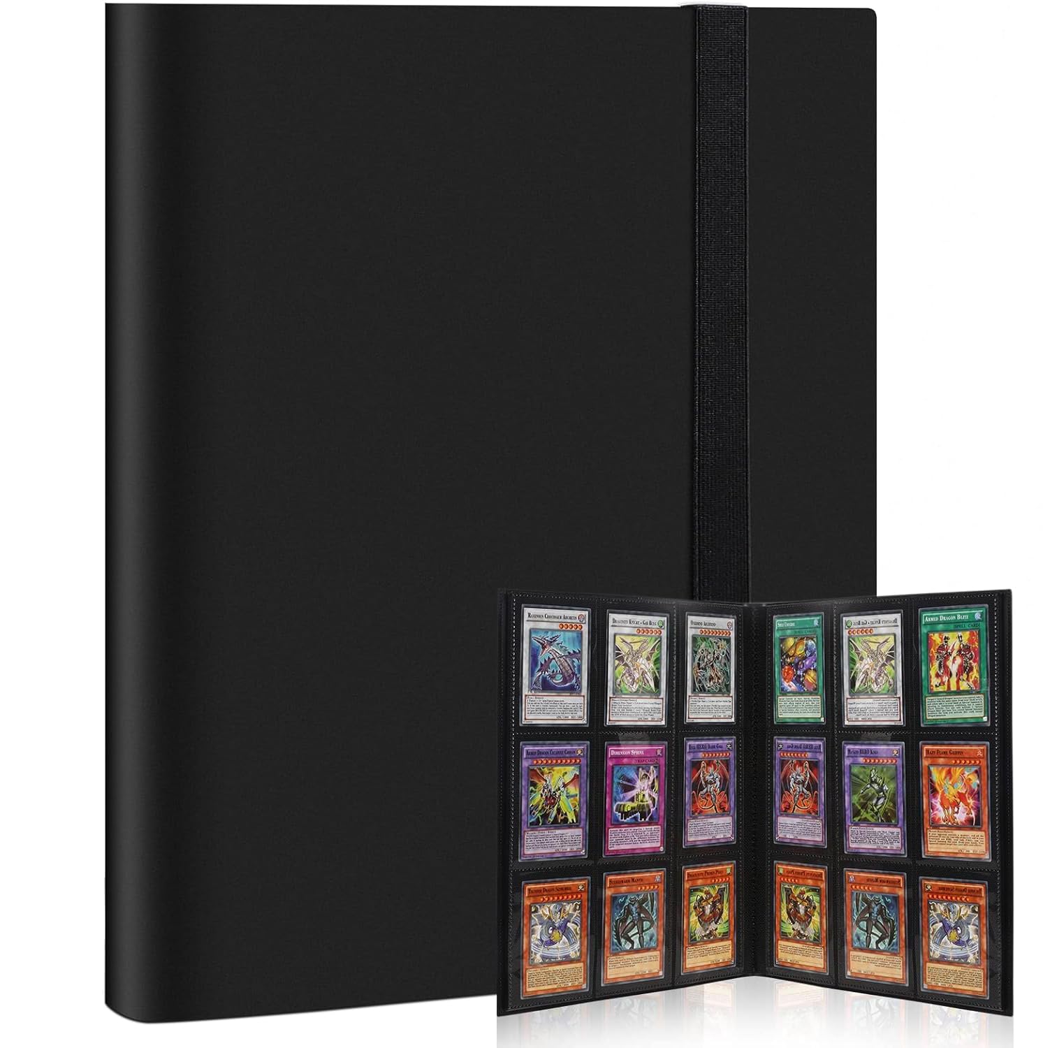 Trading Card Binder, 540 Pockets Card Binder for Pokemon Cards, MTG, Baseball & Football Sports Cards - Easy-to-Use Card Collection Album (black)