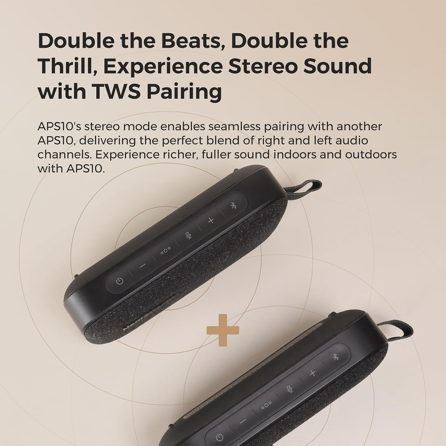 NearStream Portable Bluetooth Speaker, Wireless Speakerphone with Microphone, Powerful Sound, USB Speaker with 15H Playtime, Support Multiple Speaker Pairing for Home, Outdoors, APS10