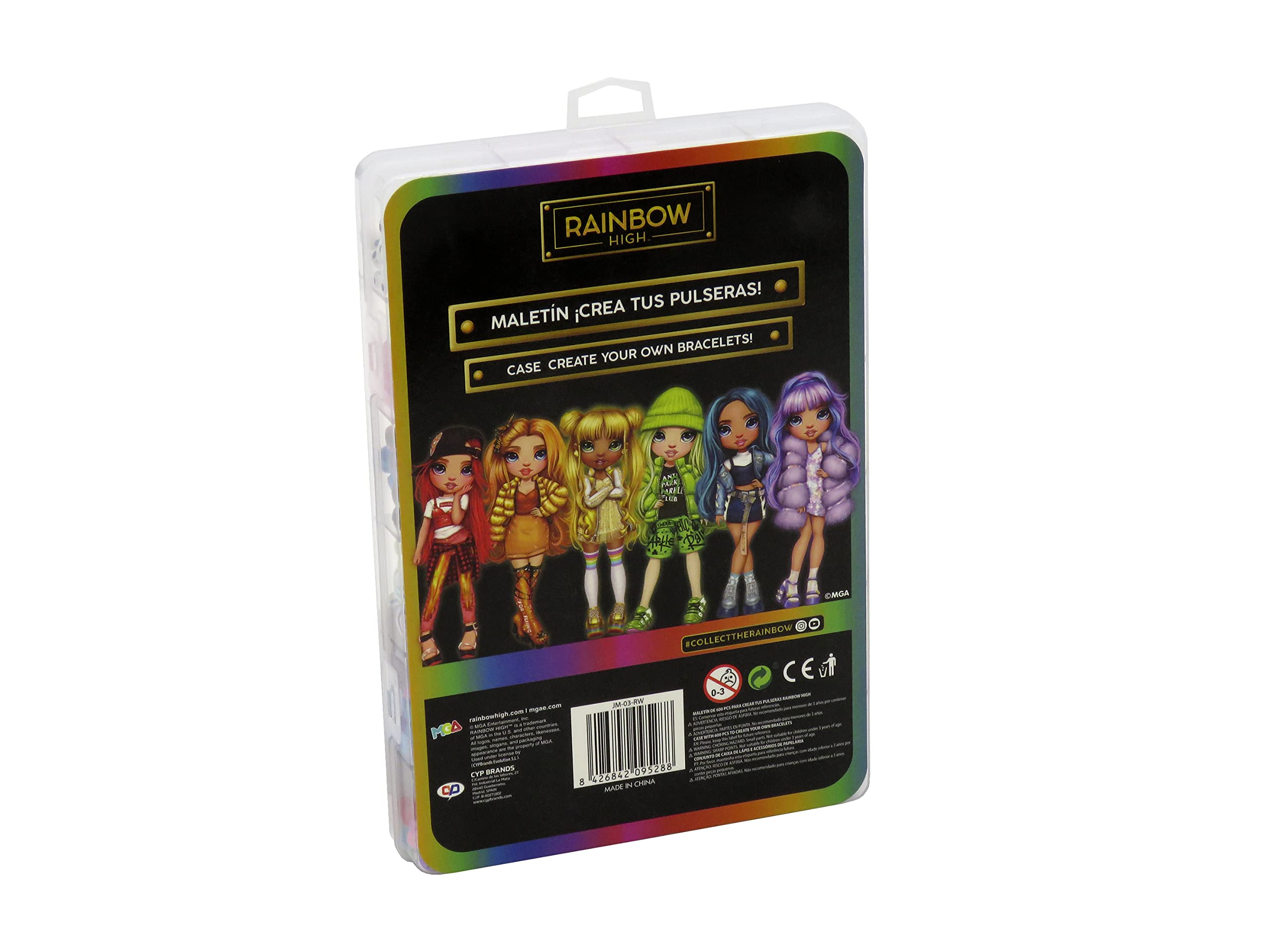 CYPBRANDS Aktówka 600 sztuk do tworzenia bransoletek Rainbow High, różne