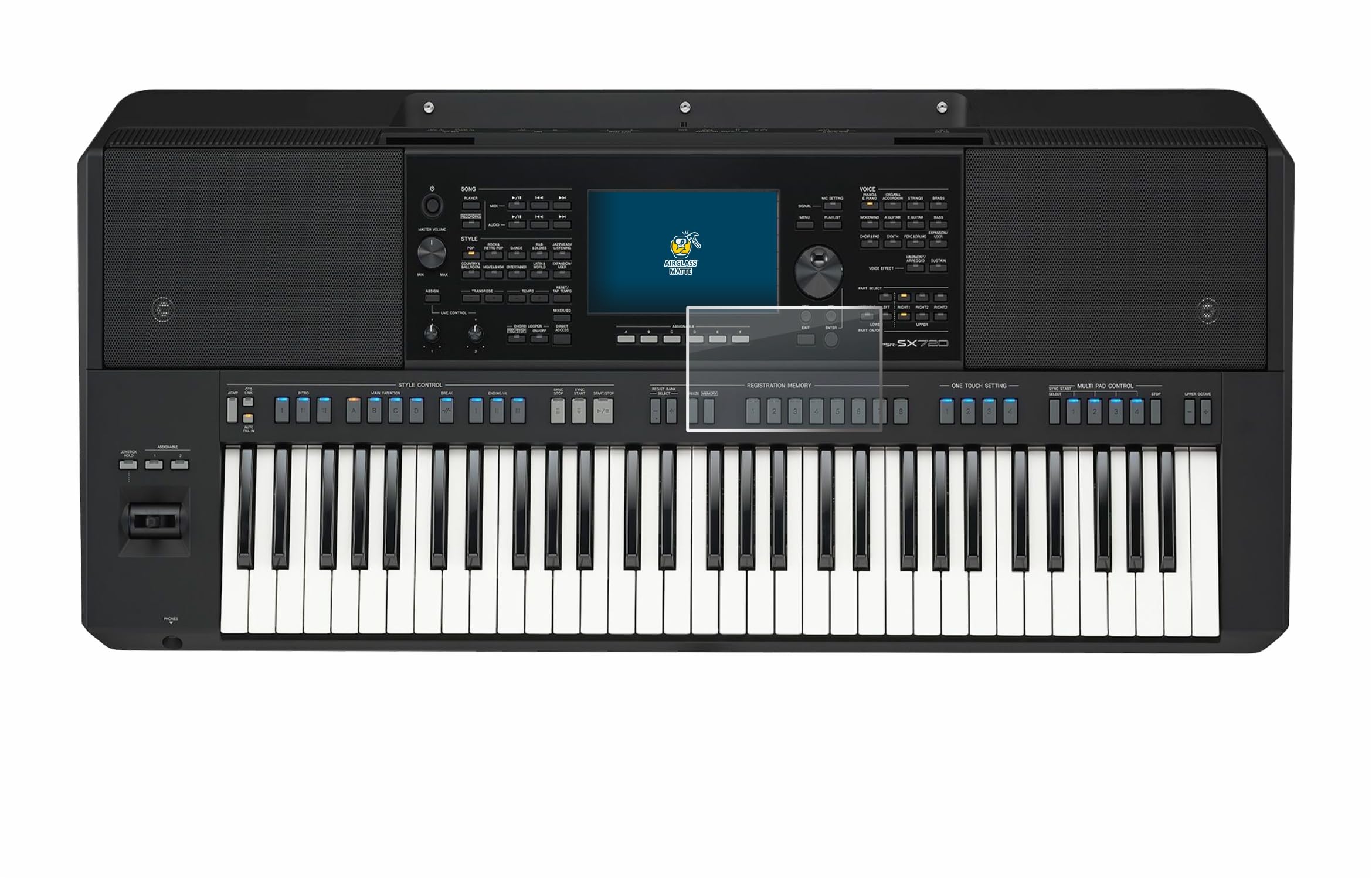 Image secondaire de brotect Anti-Reflet Protection d'Écran Verre Mat pour Yamaha PSR-SX720 - Film Protecteur Vitre 9H