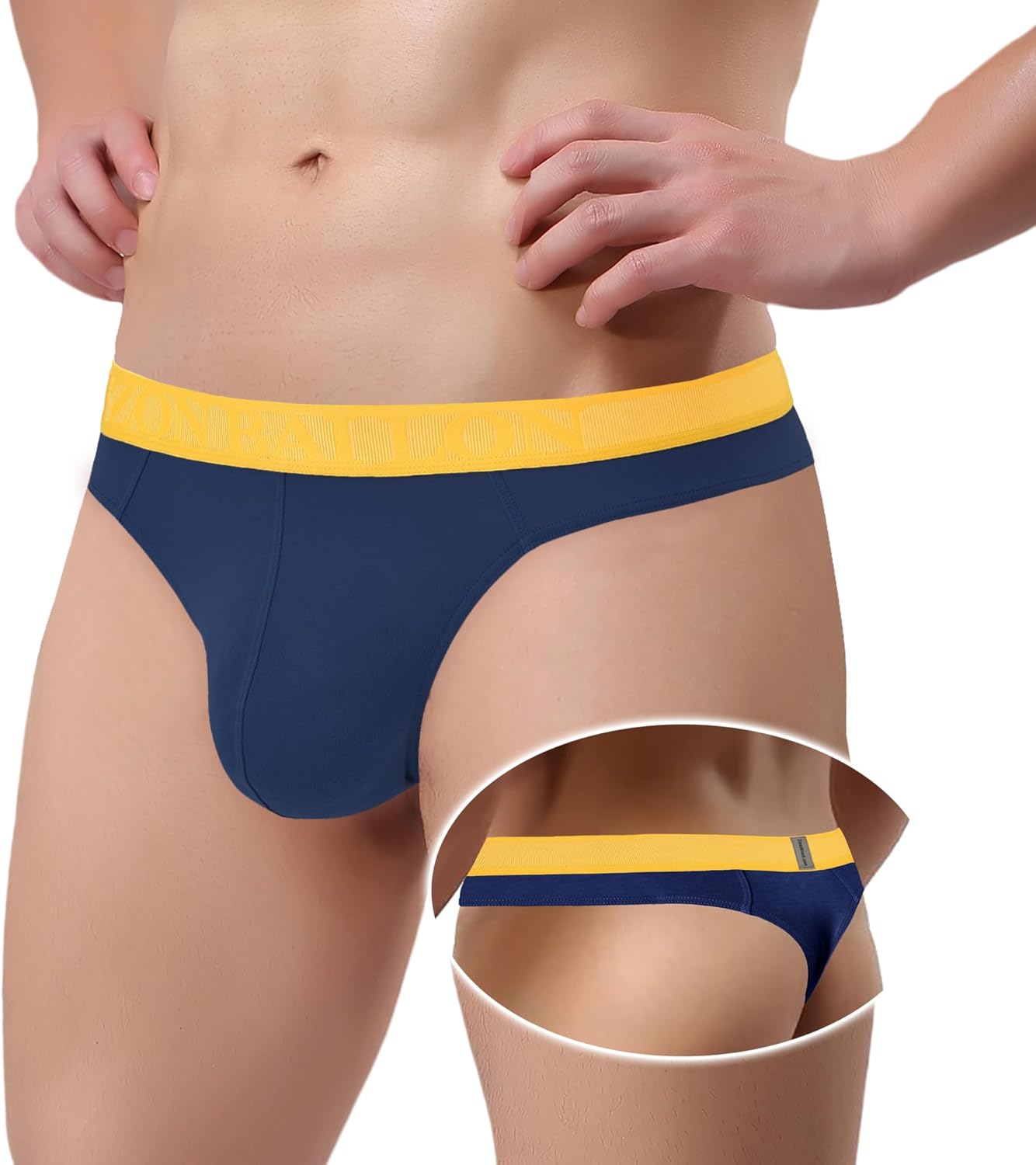ZONBAILON Mens Thong Underwear Sexy Man G-String Butt-Flaunting Tongs Undie T-Back Underwears - Image 3